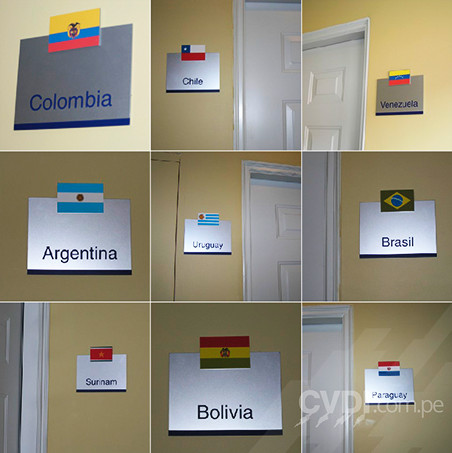Placas corporativas para cada país - III Reunión de Presidentes de América del Sur 2004