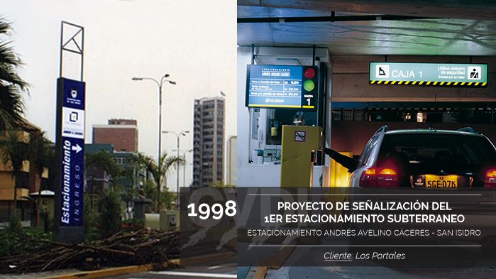Proyecto de Señalización del Primer Estacionamiento Subterraneo - Estacionamiento Andrés Avelino Cáceres - San Isidro - Cliente: Los Portales